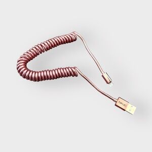 Ban.do Pink Metallic Spiral Coil iPhone Charger